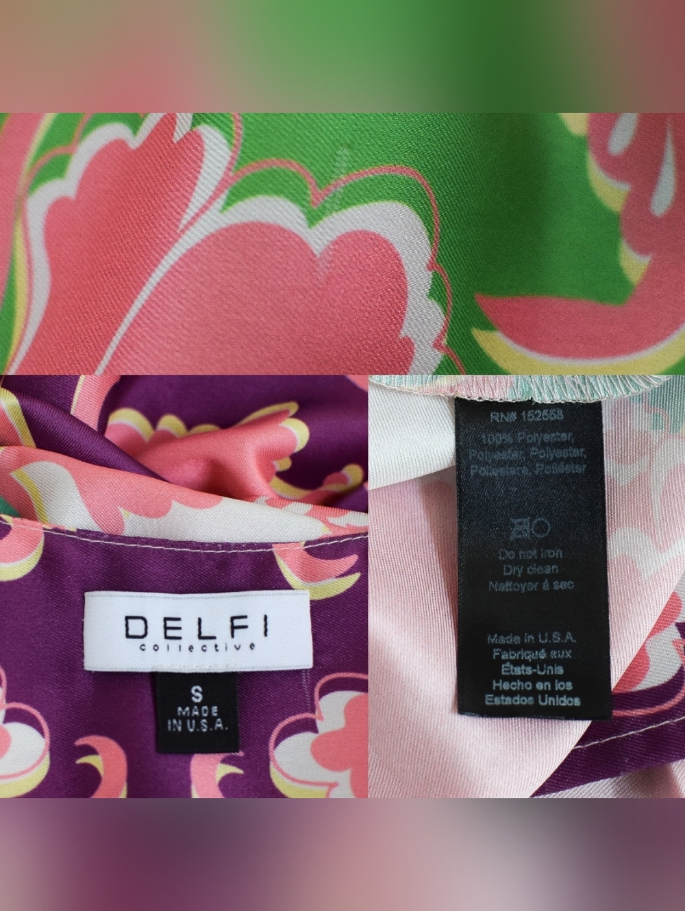 Anthropologie Delfi Collective Sebastienne Floral Maxi Dress Tie Front Size S - Picture 12 of 14